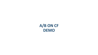 A/B ON CF
DEMO
 
