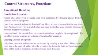 Control structures functions and modules in python programming