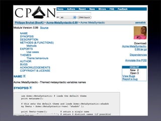 CPAN 模組二三事