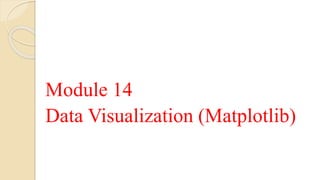 Module 14
Data Visualization (Matplotlib)
 