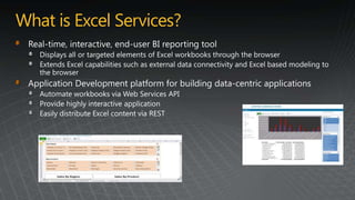 What is Excel Services?
 