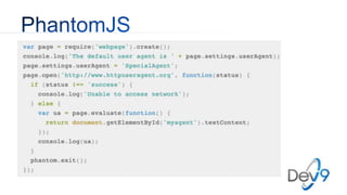 Automated Testing with Cucumber, PhantomJS and Selenium