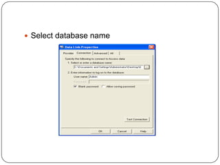  Select database name
 