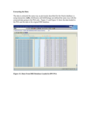 SAP BW connect db