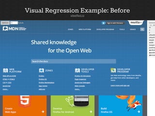 Visual Regression Example: Before
siteeffect.io
 