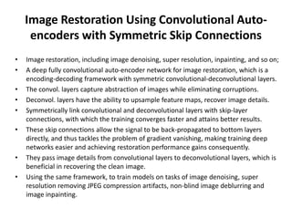 Pixel Recurrent Neural Networks
input-to-state and state-to-state mappings
 Row LSTM is a unidirectional layer that processes the
image row by row from top to bottom computing
features for a whole row at once; the computation is
performed with a one-dimensional convolution.
 Diagonal BiLSTM is designed to both parallelize the
computation and to capture the entire available context
for any image size. Each of the two directions of the
layer scans the image in a diagonal fashion starting from
a corner at the top and reaching the opposite corner at
the bottom. Each step in the computation computes at
once the LSTM state along a diagonal in the image.
 PixelCNN uses multiple convolutional layers that
preserve the spatial resolution; pooling layers are not
used.
 Multi-Scale PixelRNN is composed of an unconditional
PixelRNN and one or more conditional PixelRNNs.
 