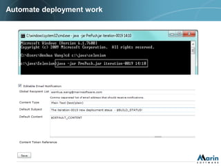 Automate deployment work
 