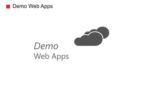 Demo Web Apps
Demo
Web Apps
 