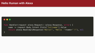 Hello Human with Alexa
 