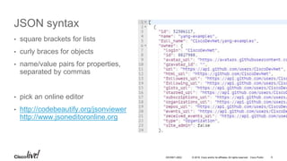 Cisco Spark for Developers
A tour of Cisco Spark APIs
 