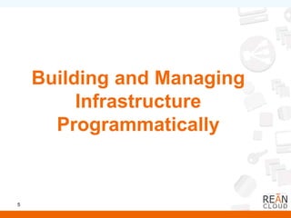 5
Building and Managing
Infrastructure
Programmatically
 