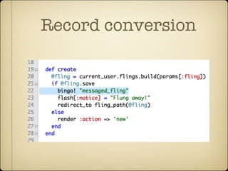 Record conversion
 