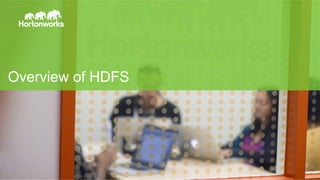 Overview of HDFS 
Page 15 © Hortonworks Inc. 2014 
 