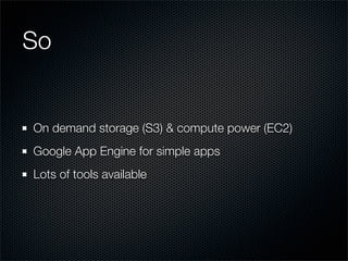 Distributed-ness: Distributed computing & the clouds
