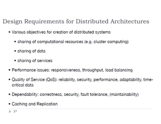 Design Requirements for Distributed Architectures
37
 