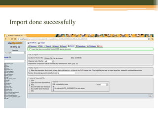 Presentation of MySql data