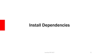Install Dependencies
Sunshine PHP 2017 72
 