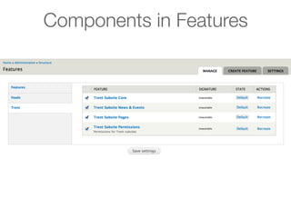 Components in Features
 
