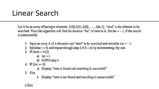 By Mr Solomon E.
Linear Search
 