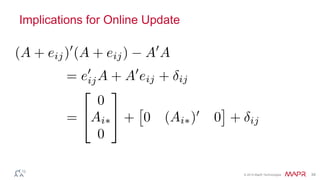© 2014 MapR Technologies 34
Implications for Online Update
 