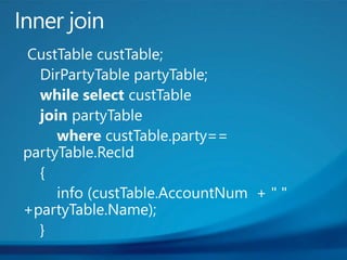 Dynamics ax 2012 development overview