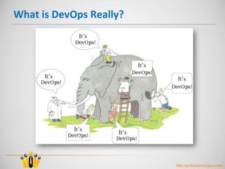 What is DevOps Really?
http://professional-guru.com
 