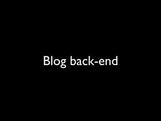 Blog back-end
 