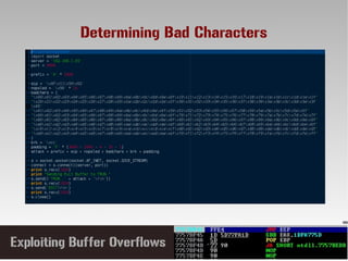Determining Bad Characters
 