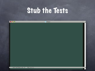 Stub the Tests




test/sql/base.sql
 