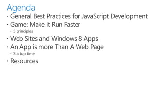 Developing High Performance Websites and Modern Apps with JavaScript and HTML5