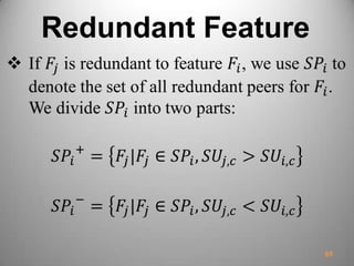 Redundant Feature
69
 