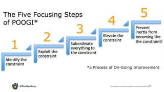 15@DevOpsGuys http://www.tocinstitute.org/five-focusing-steps.html
 