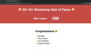 Git 101 Workshop