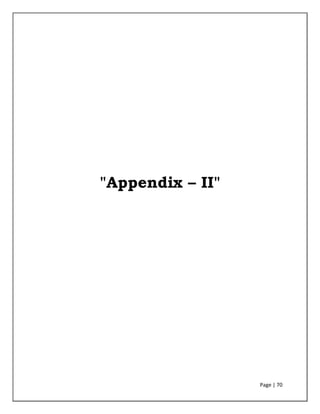 Page | 70
"Appendix – II"
 