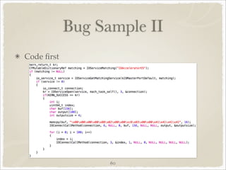 Bug Sample II
Code ﬁrst




                  60
 