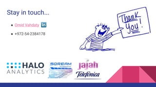 Stay in touch...
● Omid Vahdaty
● +972-54-2384178
 