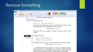 Remove formatting
 