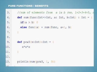 PURE FUNCTIONS / BENEFITS
 