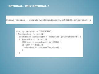 OPTIONAL / WHY OPTIONAL ?
 