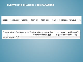 EVERYTHING CHANGES / COMPARATORS
 