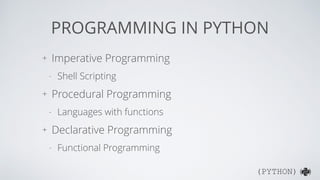 (PYTHON)( )
ABOUT ME
+ Colin Su a.k.a LittleQ
+ http://about.me/littleq
+ Productional Experience:
- Erlang
- Python
- Java{,Script}
 