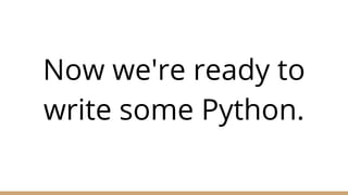 First Program
 