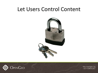 Let Users Control Content 