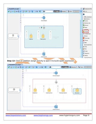 Step 12: Click on addition assign activity & open it to build xpath expression.

www.bispsolutions.com

www.bisptrainigs.com

www.hyperionguru.com

Page 9

 