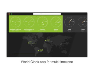 World Clock app for multi-timezone
 