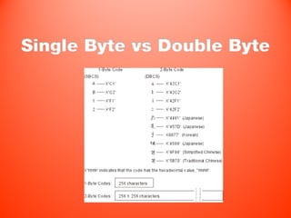 Single Byte vs Double Byte
 