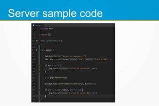 Server sample code
 