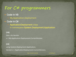Advanced ClickOnce Deployment Techniques by Suthep S - GreatFriends.Biz