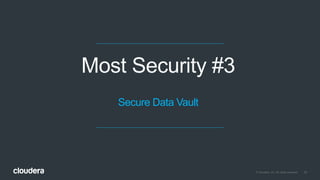 33© Cloudera, Inc. All rights reserved.
Most Security #3
Secure Data Vault
 