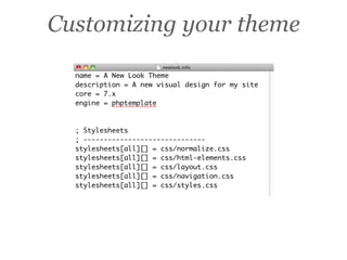 Customizing your theme
 